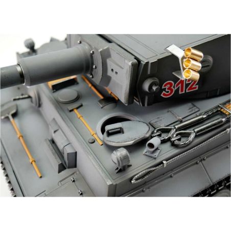 1/16 RC Tiger I Sortie Anticipée Gris IR Fumé | Ventedemodelisme.fr