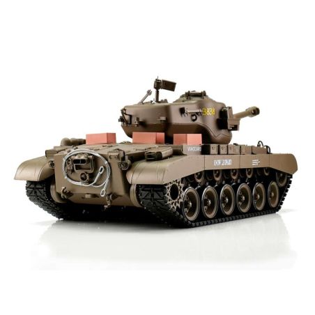 1/16 RC M26 Pershing vert BB+IR (chaînes métalliques)