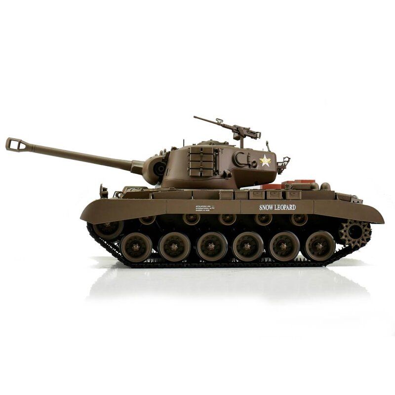 1/16 RC M26 Pershing vert BB+IR (chaînes métalliques) | Ventedemodelisme.fr
