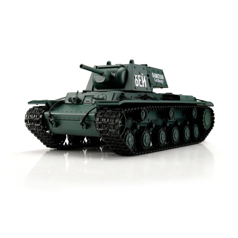 1/16 RC KV-1 vert BB+IR (chaînes métalliques) | Ventedemodelisme.fr