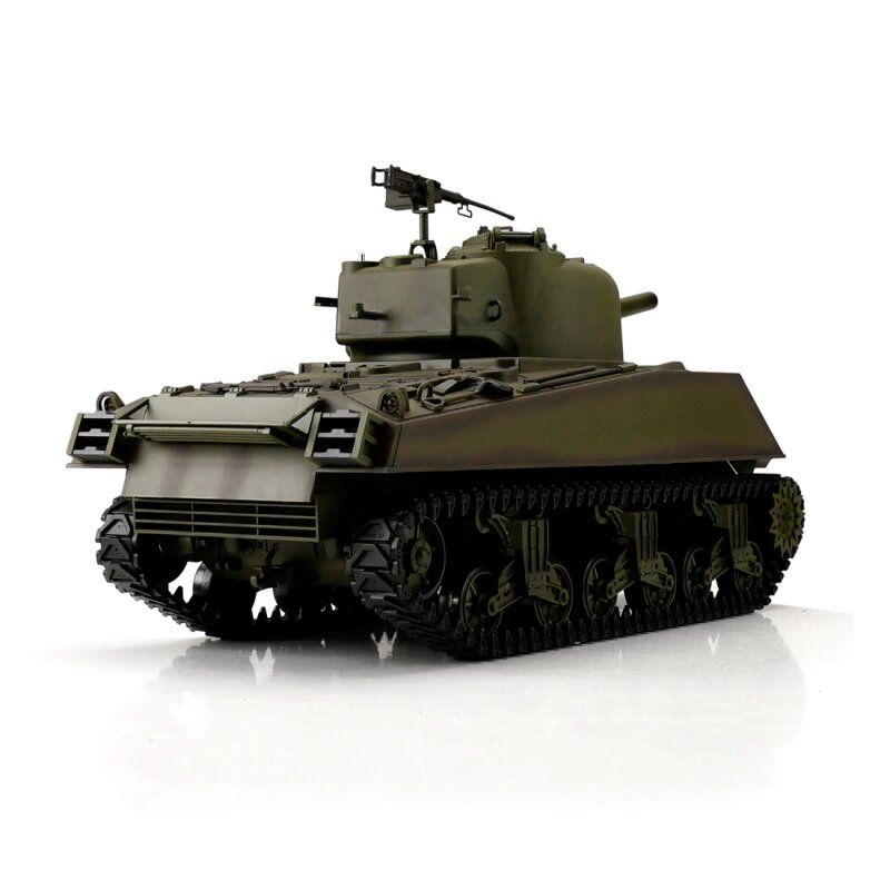 1/16 RC M4A3 Sherman Green BB+IR (Chaînes métalliques) | Ventedemodelisme.fr