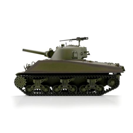 1/16 RC M4A3 Sherman Green BB+IR (Chaînes métalliques) | Ventedemodelisme.fr