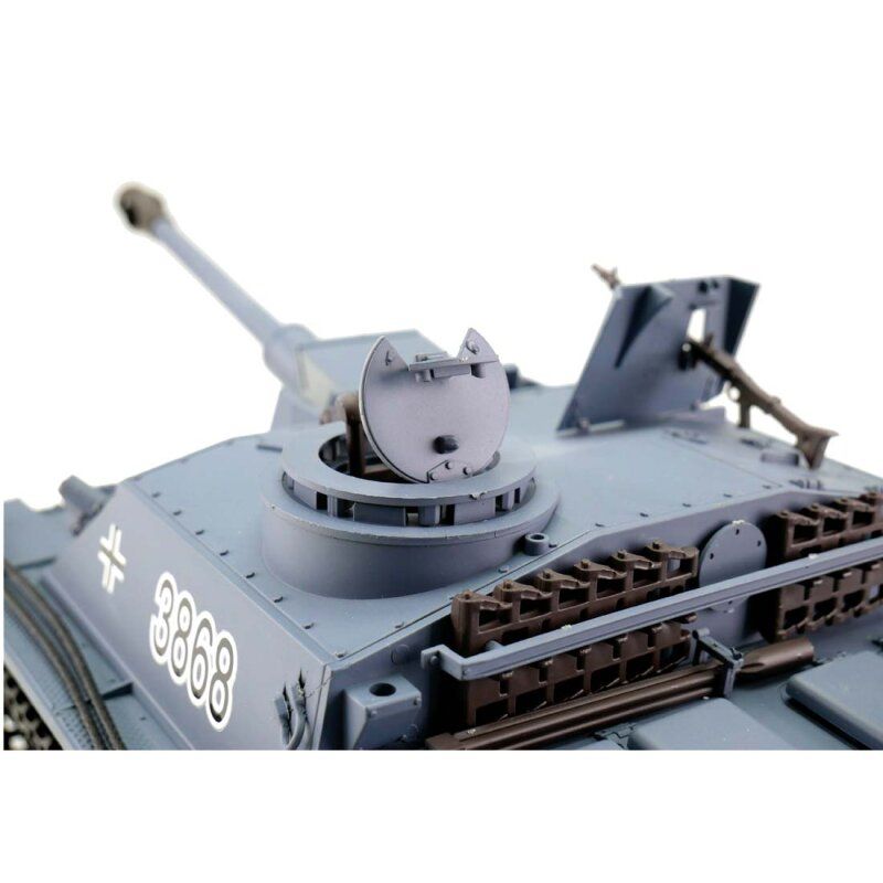 1/16 RC Sturmgeschütz III Ausf. G grau BB+IR (chenilles métalliques) | Ventedemodelisme.fr