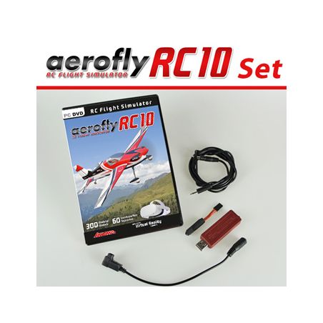 Aerofly RC10 avec cordon Futaba