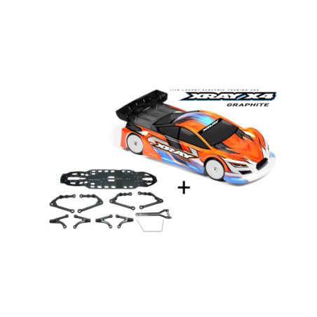 Xray X4'24 Carbone + Kit de conversion Alu - 300038-C - Xray