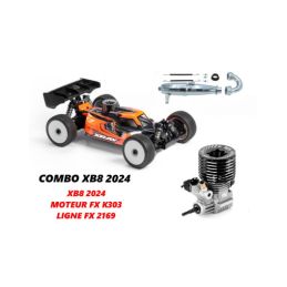 Kit Xray XB8'24 + Moteur FX K303 + Ligne Efra 2169 - XRAY - 350019-C1