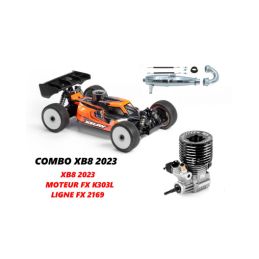 Kit Xray XB8'23 + Moteur FX K303L + Ligne Efra 2169 -XRAY - 350018-C2