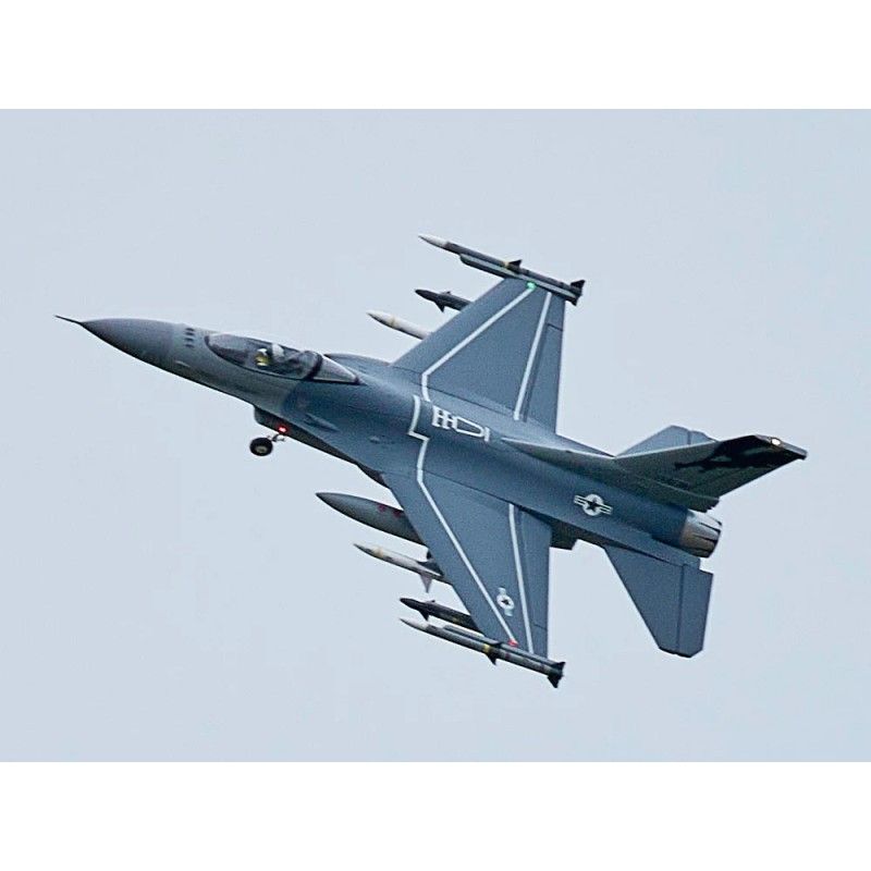 Avion rc 1/18 Jet 64mm EDF F-16 Fighting Falcon PNP - Grey