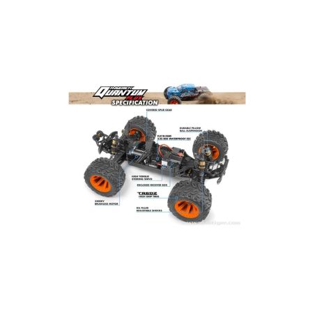 QUANTUM MT 1/10 4X4 FLUX BLEU | Ventedemodelisme.fr