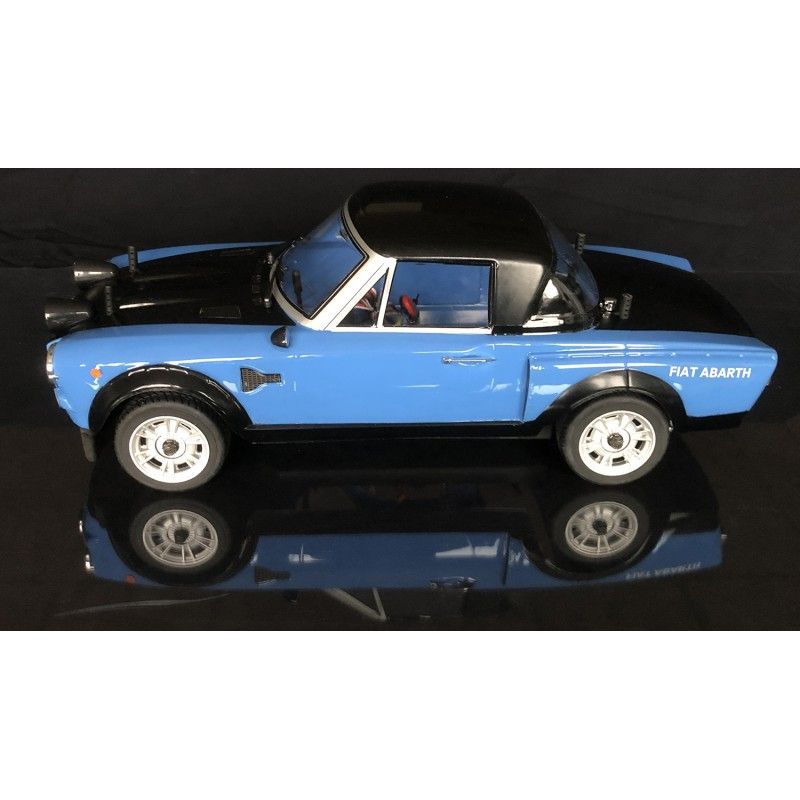 DISC.. FIAT 124 ABARTH Rally Light Blue-Black 1/10 RC car RTR Kit