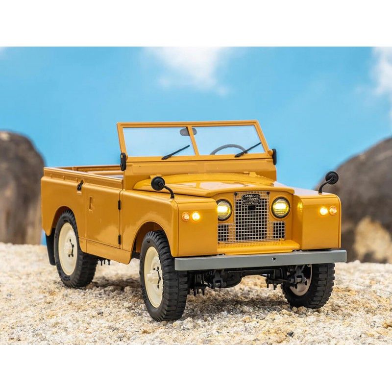 1/12 Land Rover Series II scaler RTR car kit - Yellow | Ventedemodelisme.fr