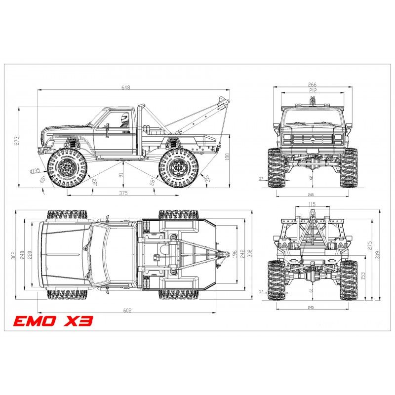 Crawling kit - EMO X3 1/8 RTR kit (Deep Grey)