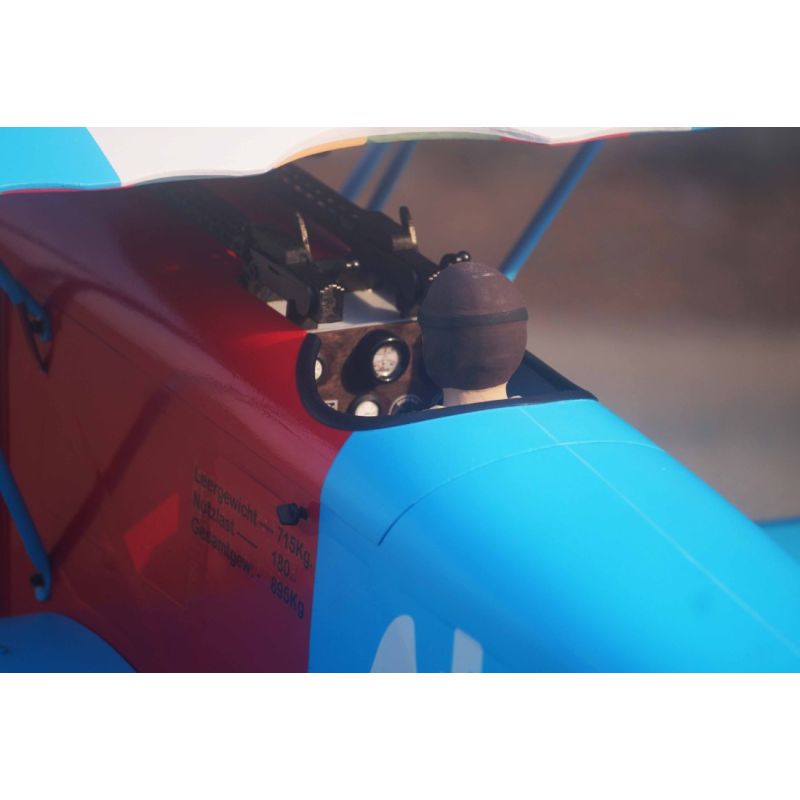 VQ Model Fokker D.VII .120 size EP-GP - Rouge et Bleu