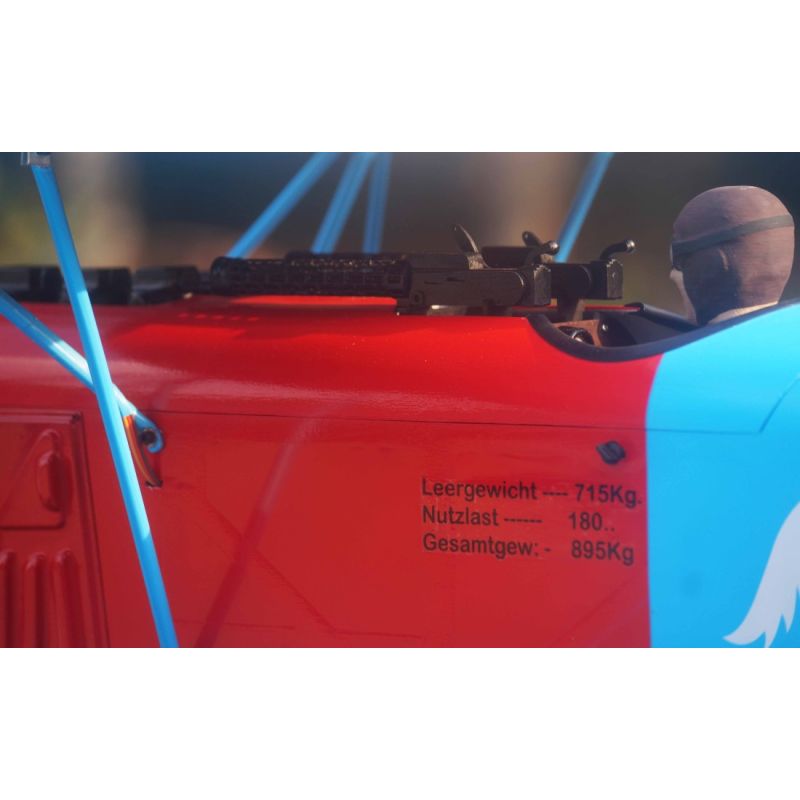 VQ Model Fokker D.VII .120 size EP-GP - Rouge et Bleu