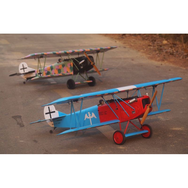 VQ Model Fokker D.VII .120 size EP-GP - Rouge et Bleu