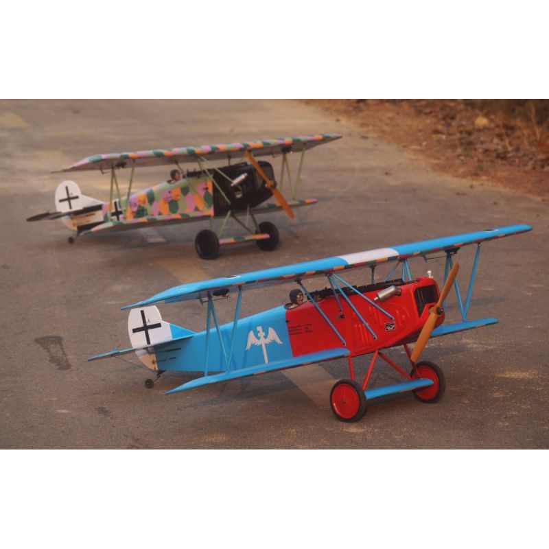 VQ Model Fokker D.VII .120 size EP-GP - Rouge et Bleu