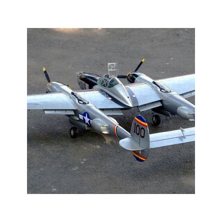 Avion VQ P-38 Lightning (Silver) 82.6" Wingspan ARF