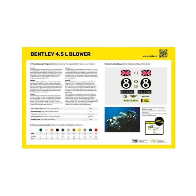 BENTLEY 4.5 L BLOWER 1/24 HELLER