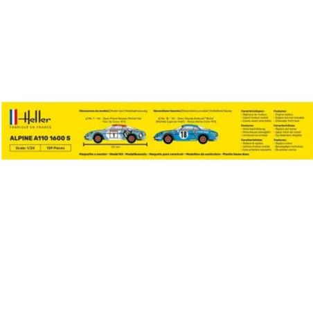 ALPINE A110 1600 S + ACCESSOIRES 1/24 Heller