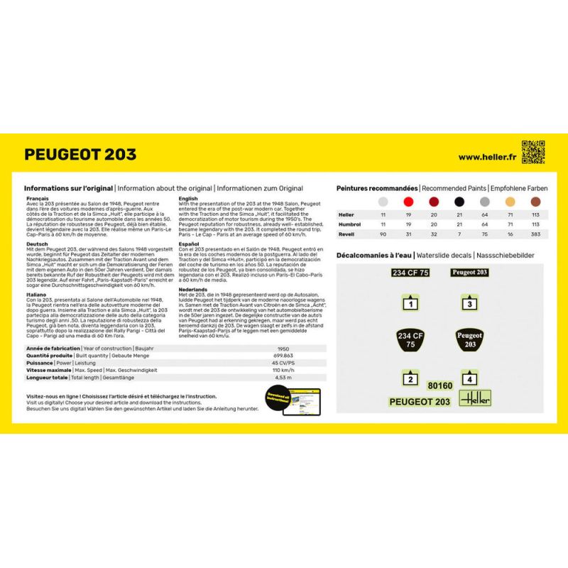 STARTER KIT Peugeot 203