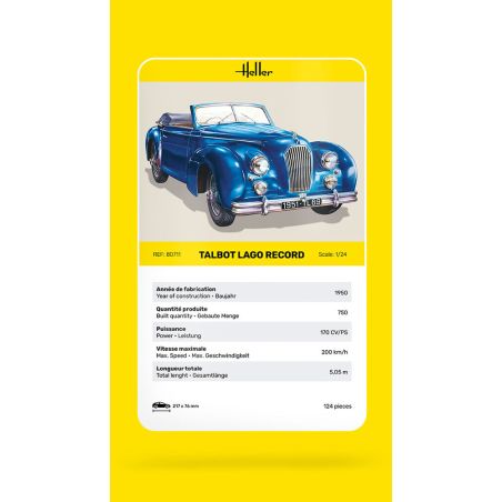 Voiture Talbot Lago Record 1/24