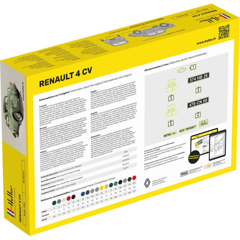 Maquette Heller: Renault 4 CV in 1:24