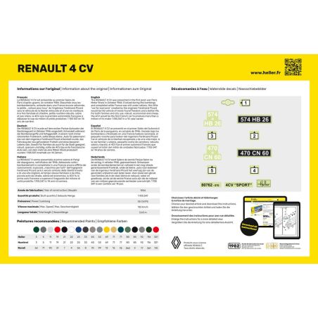 Maquette Heller: Renault 4 CV in 1:24