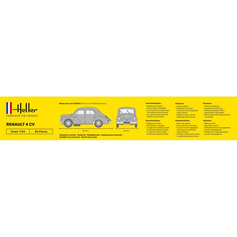 Maquette Heller: Renault 4 CV in 1:24