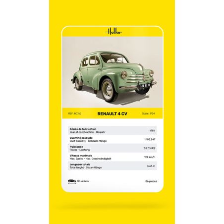 Maquette Heller: Renault 4 CV in 1:24