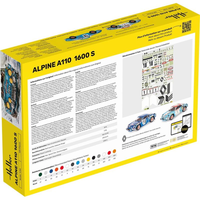 Voiture Alpine A110 1600 Classic 1/24