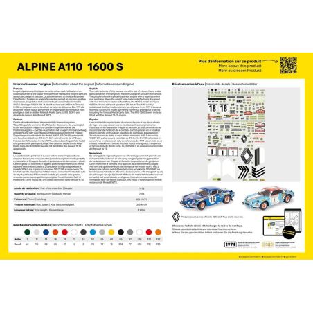 Voiture Alpine A110 1600 Classic 1/24