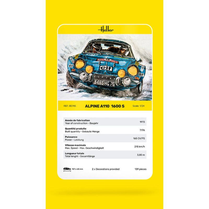 Voiture Alpine A110 1600 Classic 1/24