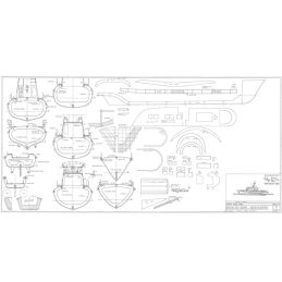 Plan de la Marjolaine, bateau garde-pêche