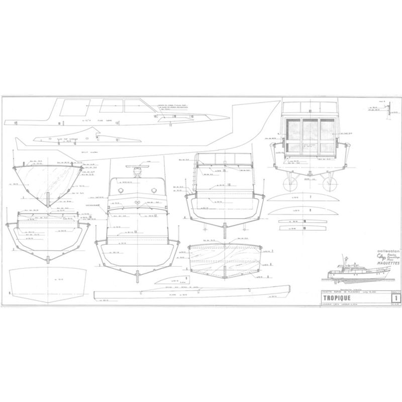 Plan de la vedette Le Tropique
