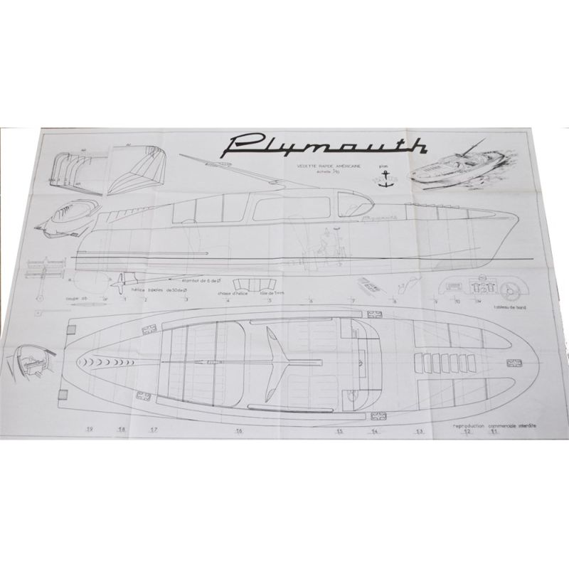 Plan de la vedette Plymouth
