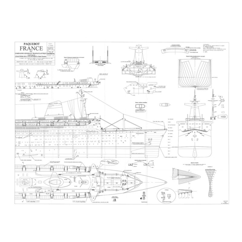 Plan du paquebot France