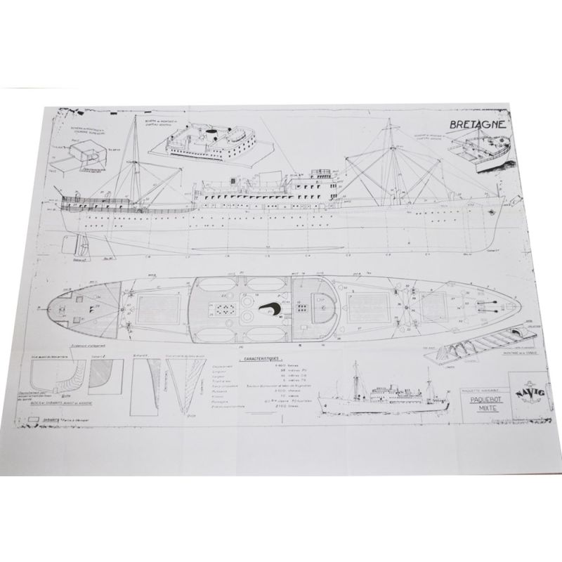 Plan du paquebot Bretagne