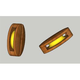 Poulies anciennes simples en résine