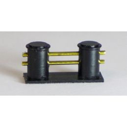 Bitte d'amarrage basse double fût - Ø 8 mmH. 13 mm