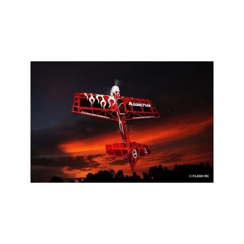 Avion Precision Aerobatics Addiction (V2) rouge ARF env.1.00m - avec LEDs