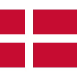 Drapeau du Danemark Pavillon Soie 65 mm