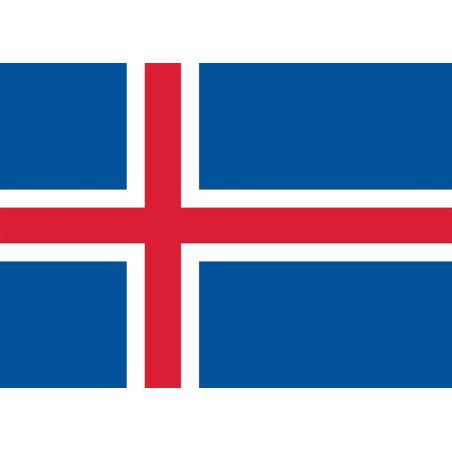Drapeau de l’Islande Pavillon Soie 45 mm