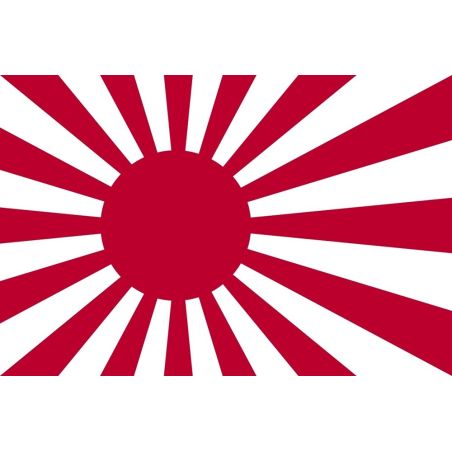 Drapeau de la Marine Japonaise Pavillon Soie 45 mm