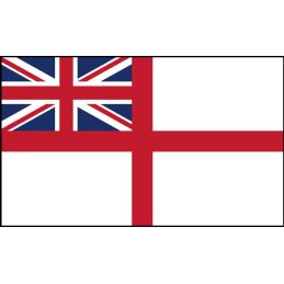 Drapeau du Royaume-Uni - White Ensign Pavillon Soie 75 mm