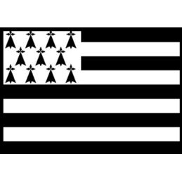 Drapeau de la Bretagne Pavillon Soie 65 mm