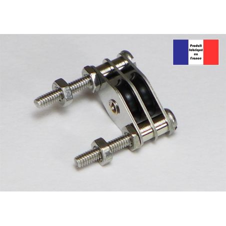 Poulie Plat Pont Double 8 mm Light
