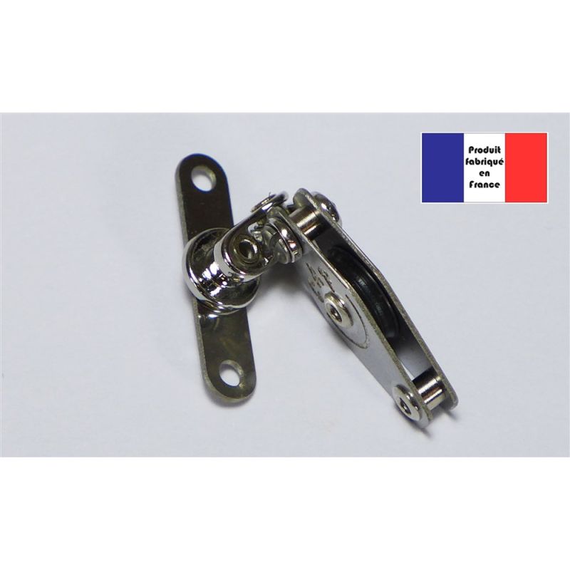 Poulie de renvoi à ringot deux axes - Série Billes - 10 mm