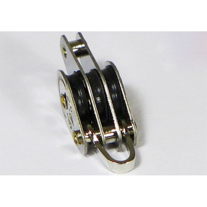 Poulie triple à manille et ringot - Série Billes - 10 mm