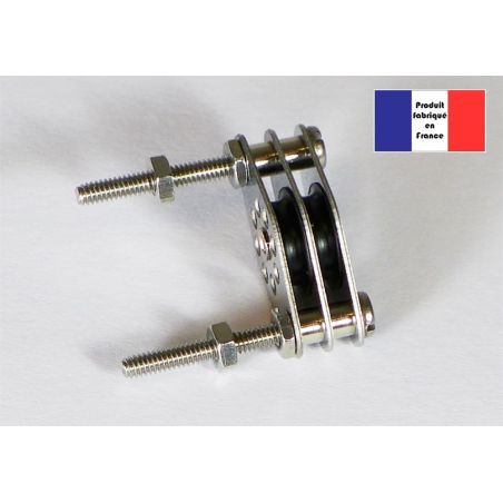 Poulie double plat-pont - Série Light - 10 mm