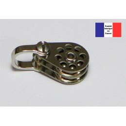 Poulie double à manille - Série Light à billes - 10 mm